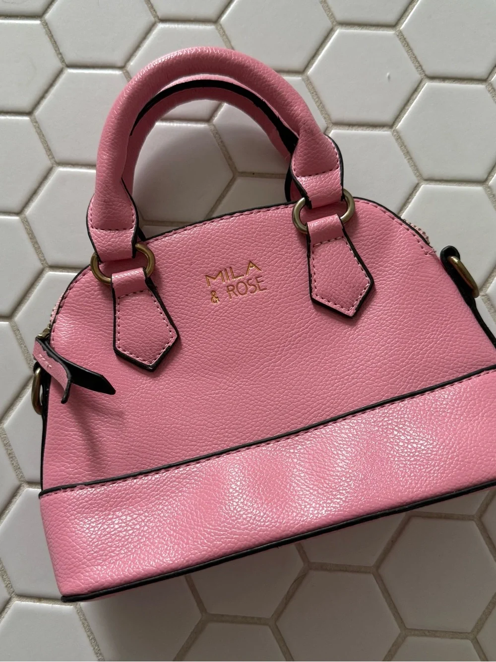 Mila & Rose Pink Mini Dome Satchel